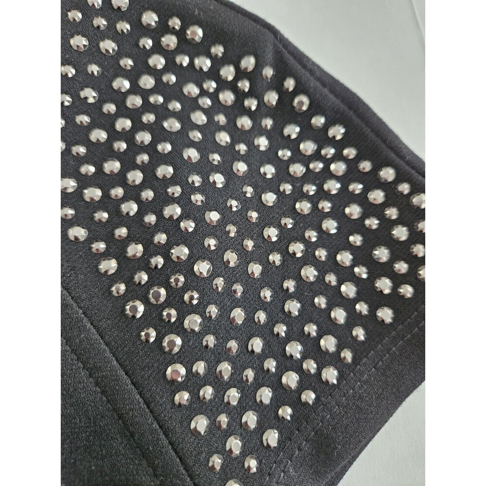 Allen B. By Allen Schwartz Black Sheath Dress With Black Rhinestones Size L - Picture 5 of 9